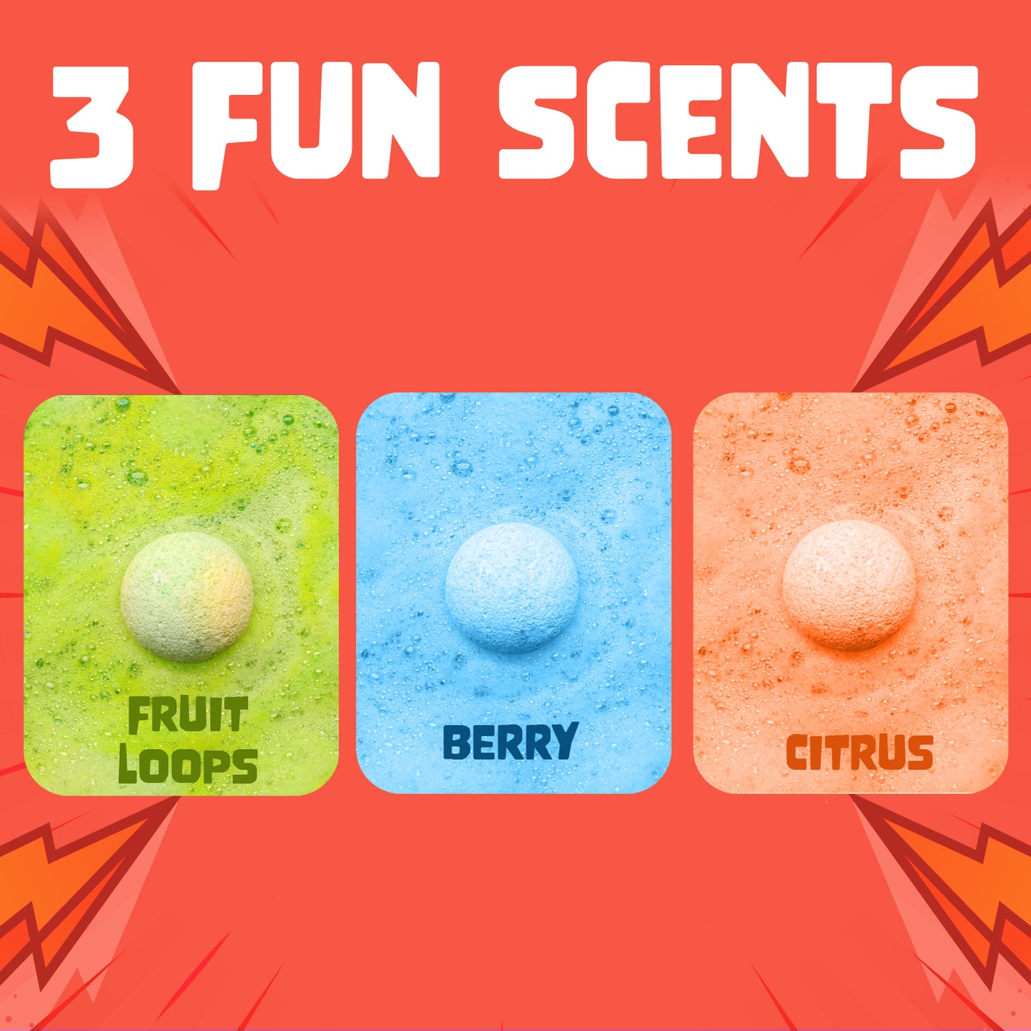 3 Superhero Surprise Bubble Bath Bombs Set