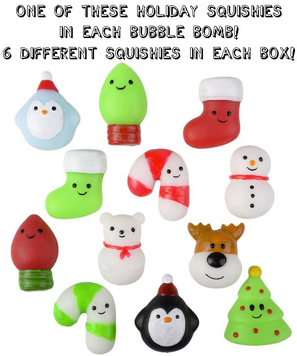 6 Christmas Surprise Bubble Bath Bombs Set