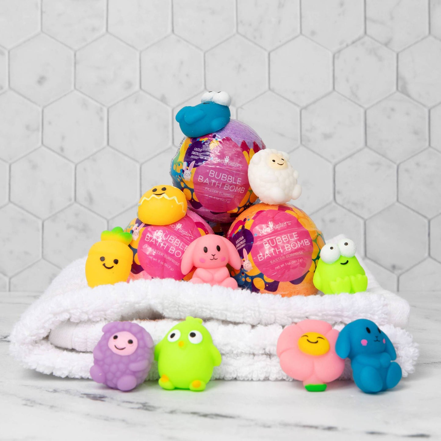 12 Easter Squishy Surprise Bubble Bath Bombs Set