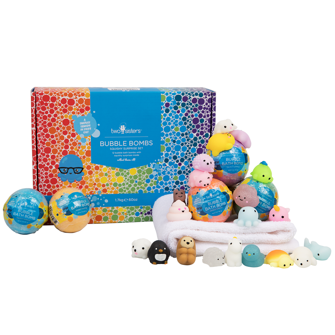 12 Squishy Surprise Bubble Bath Bombs Set