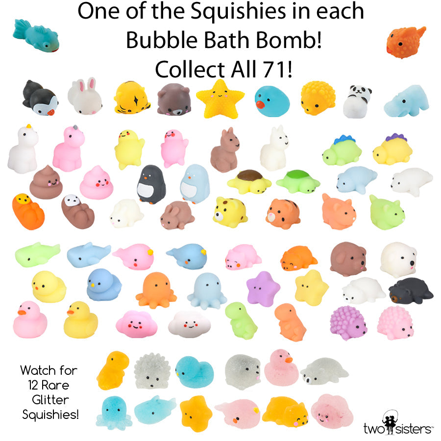 12 Squishy Surprise Bubble Bath Bombs Set