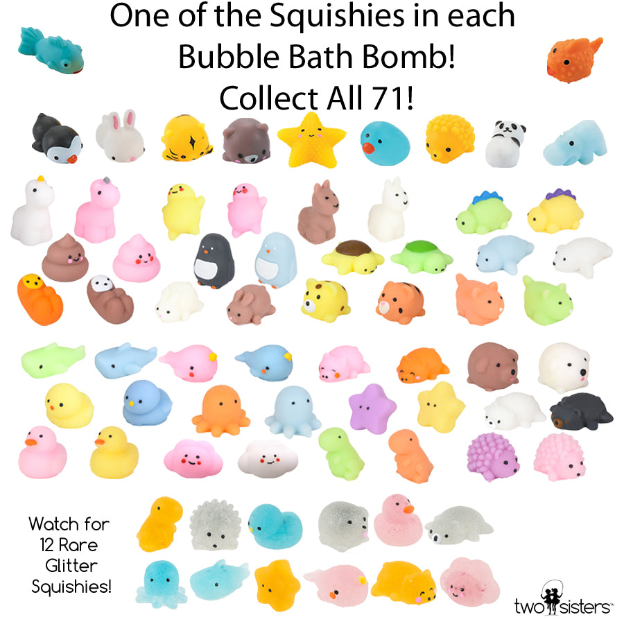 Squishy Toy Surprise Bubble Bath Bomb 6-pack Set - Two Sisters Spa