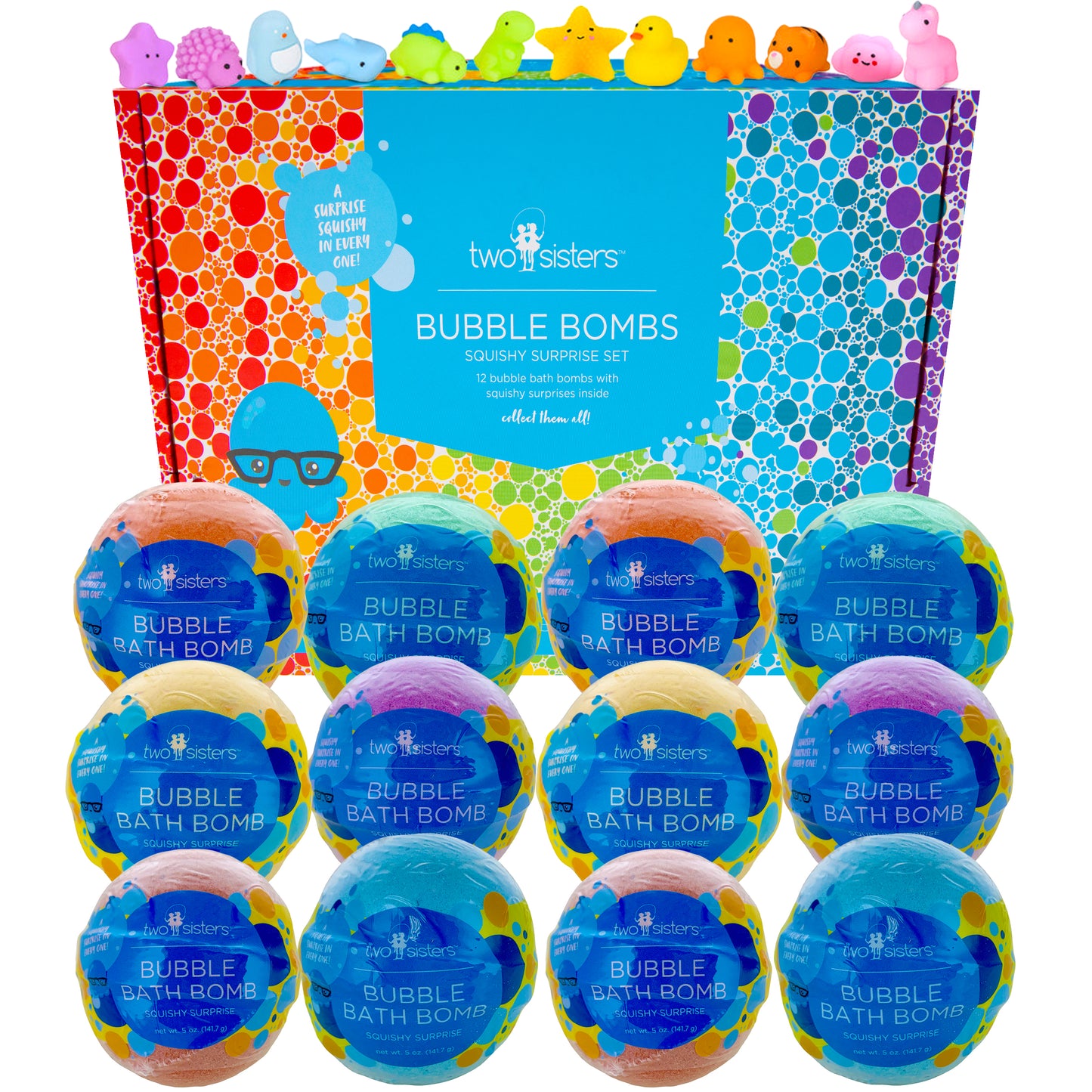 12 Squishy Surprise Bubble Bath Bombs Set