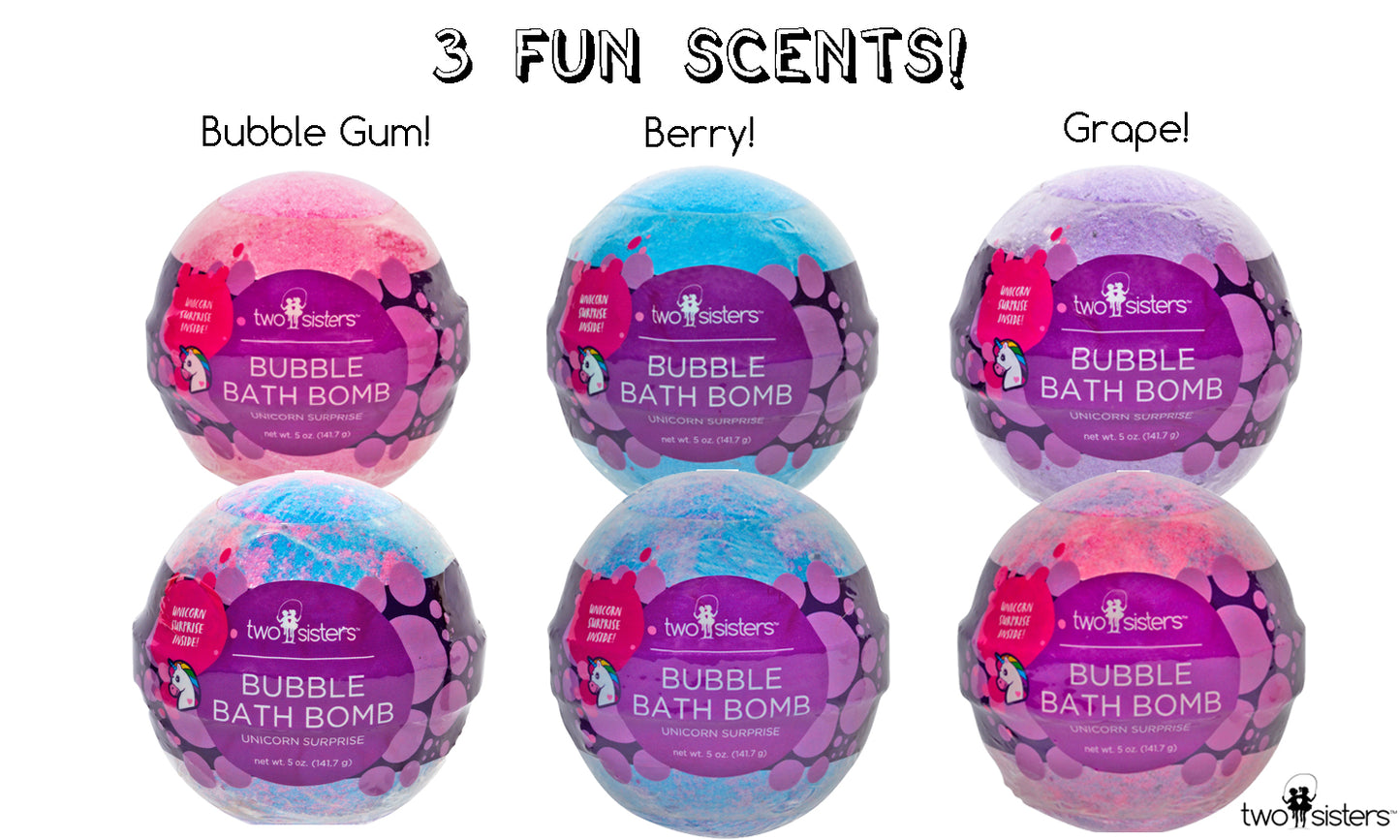 Unicorn Surprise Bubble Bath Bomb 6-pack Set - Two Sisters Spa