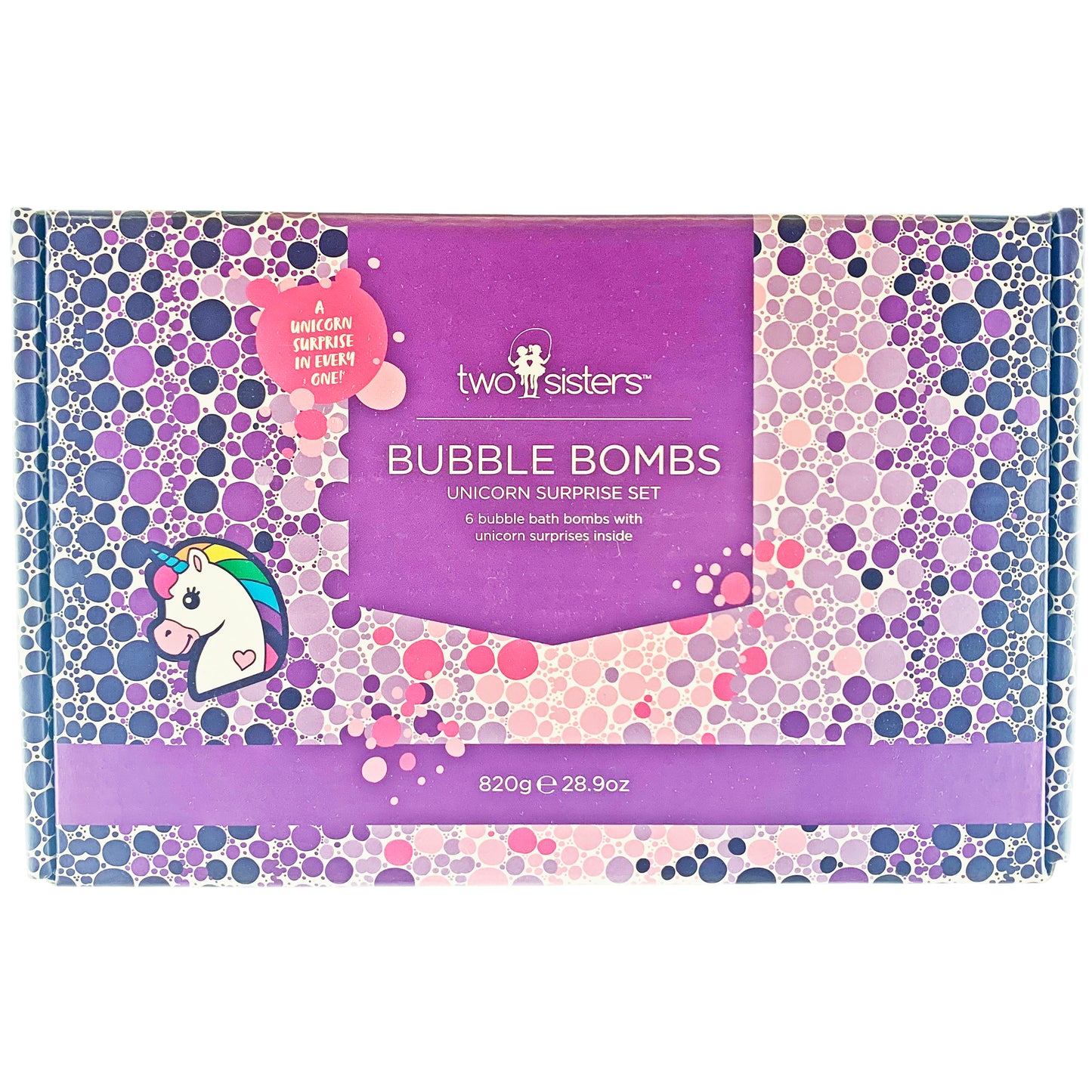 Unicorn Surprise Bubble Bath Bomb 6-pack Set - Two Sisters Spa