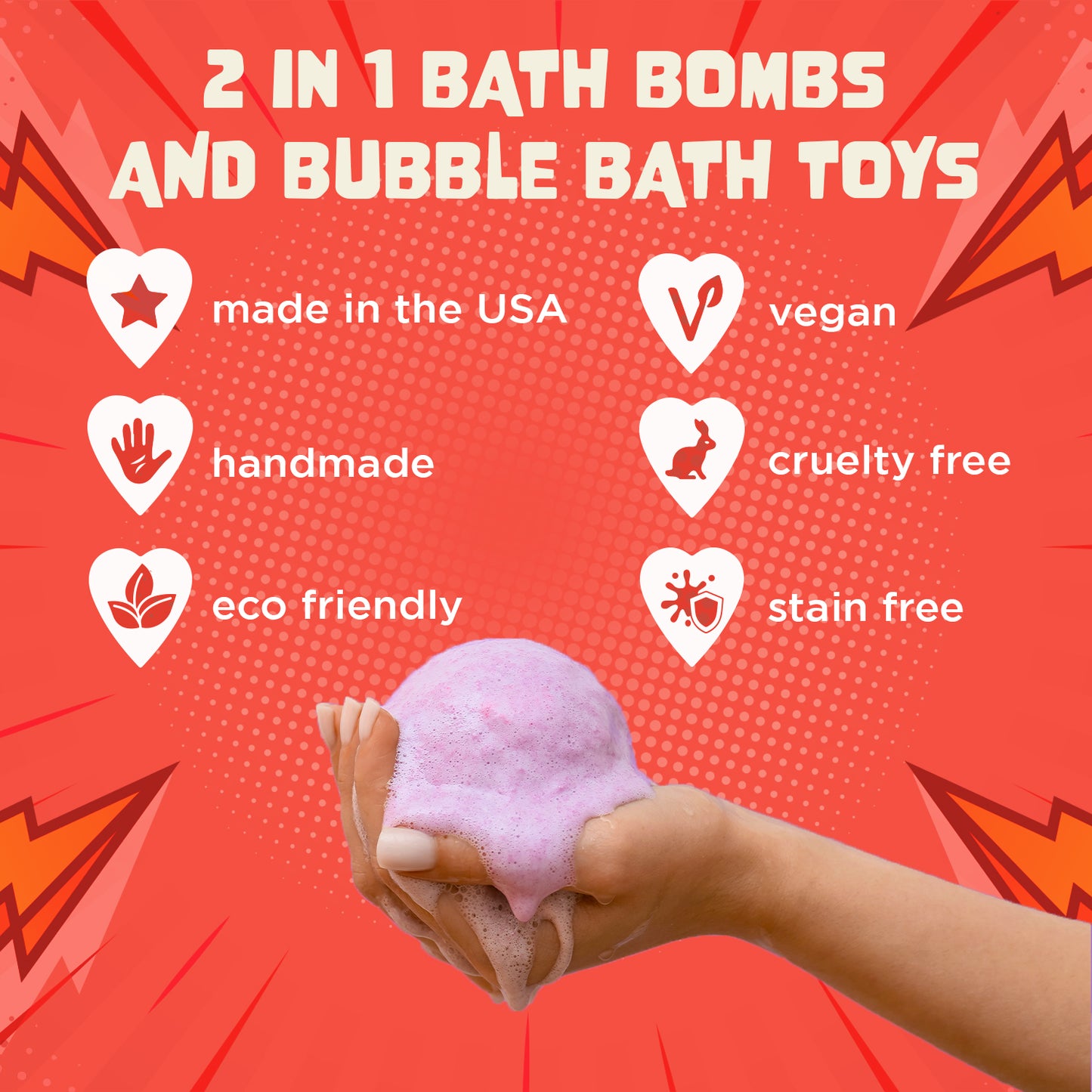 3 Superhero Surprise Bubble Bath Bombs Set
