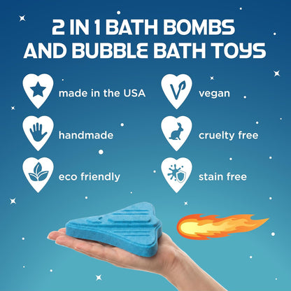 Blast Off Bubble Bath Bombs — Rocket Berry Blast (3 Pack)