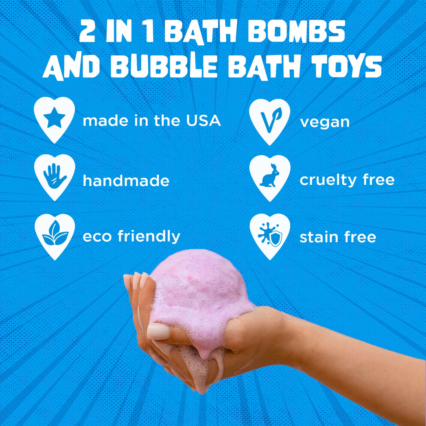 Monster Bath Bomb for Kids with Surprise Toys Inside (Gift Set)