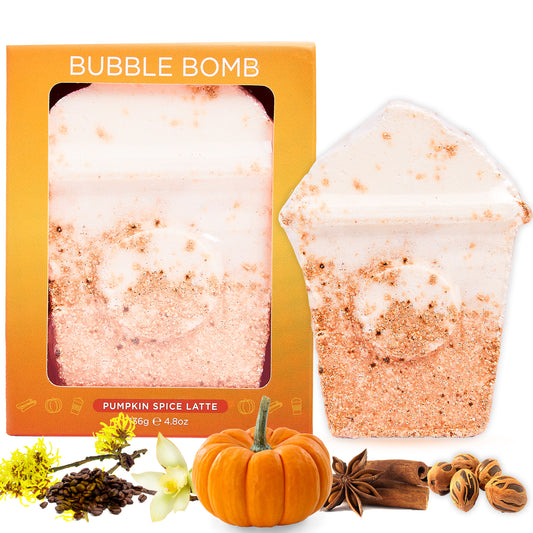 Pumpkin Spice Latte Bubble Bath Bomb