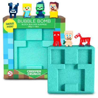 Block Builder TNT Bath Bomb for Kids with Surprise Toys Inside (1 Pack)
