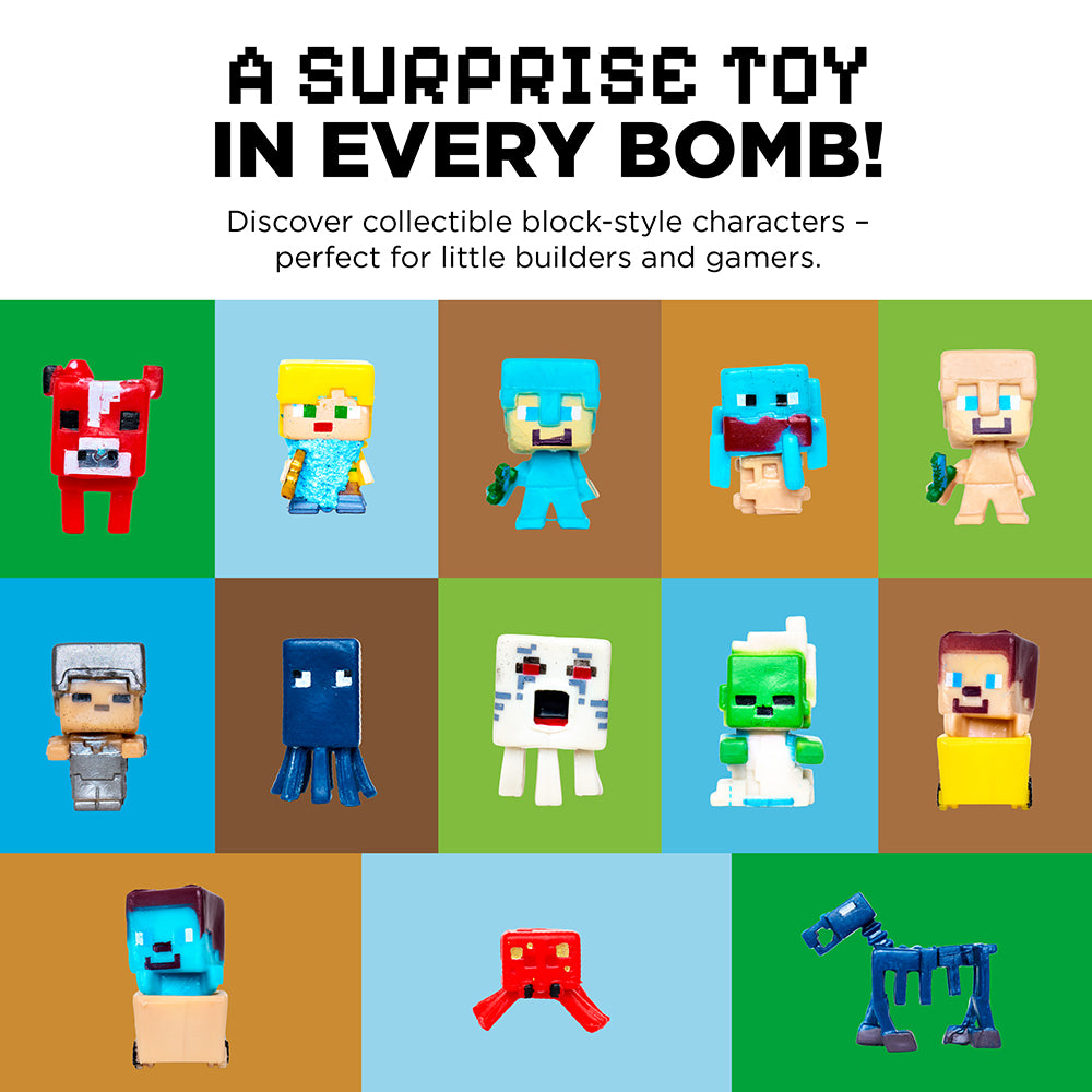 Block Builder TNT Bath Bombs for Kids with Surprise Toys Inside 6 Pack