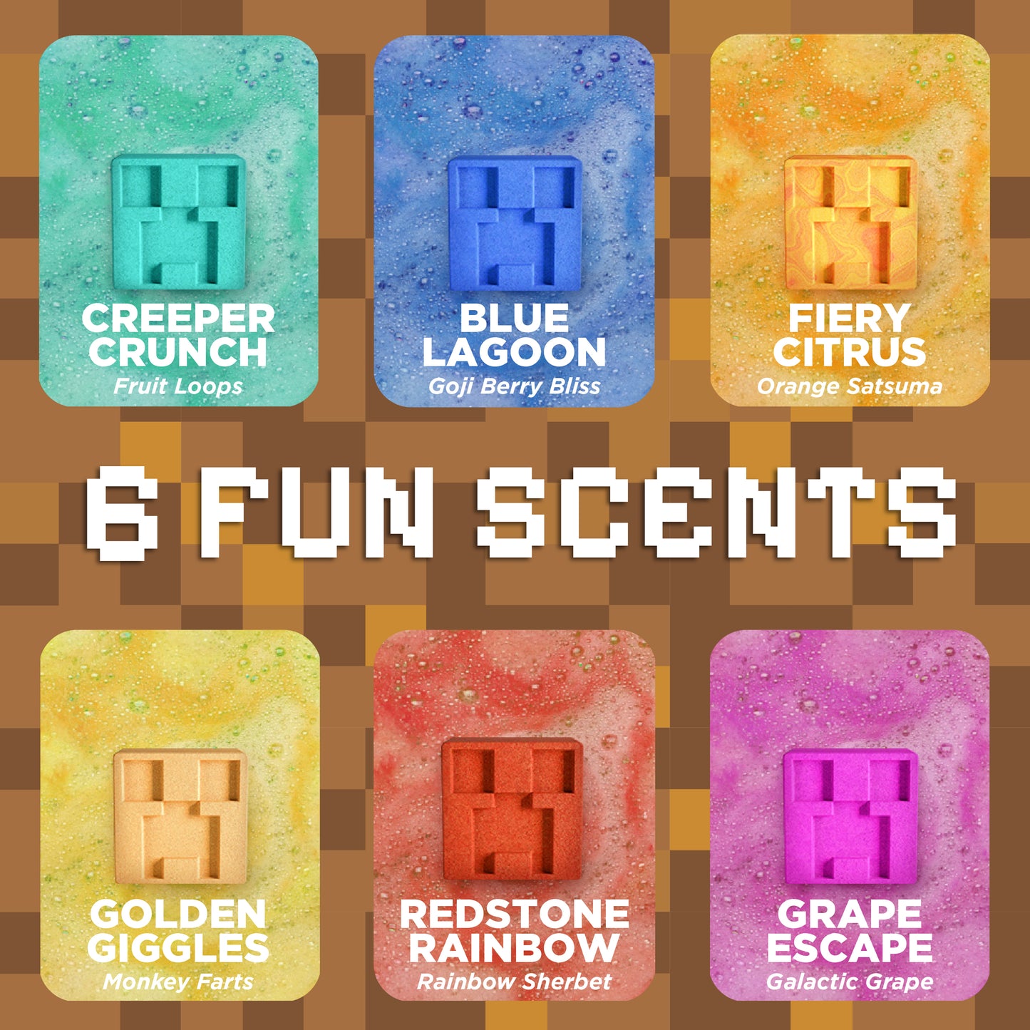 Block Builder TNT Bath Bombs for Kids with Surprise Toys Inside 6 Pack