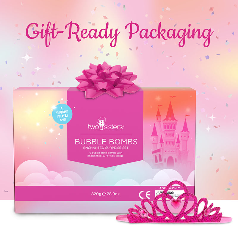 Enchanted Bath Bombs for Girls with Surprise Toys Inside 6 Pack