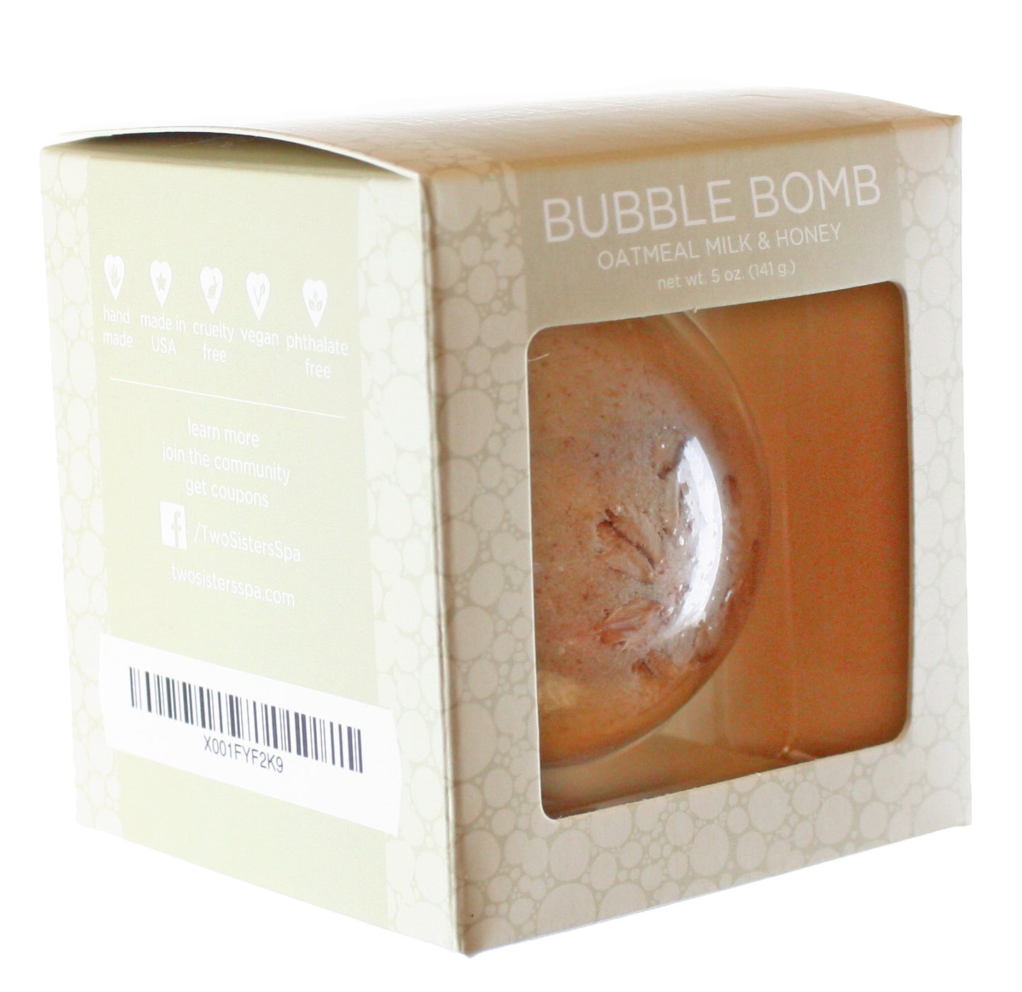 Oatmeal Milk & Honey Bubble Bath Bomb - Two Sisters Spa